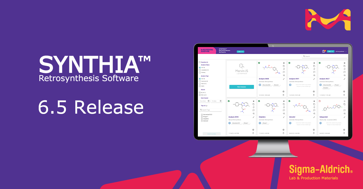 SYNTHIA Retrosynthesis 软件 6.5 发布更新视频